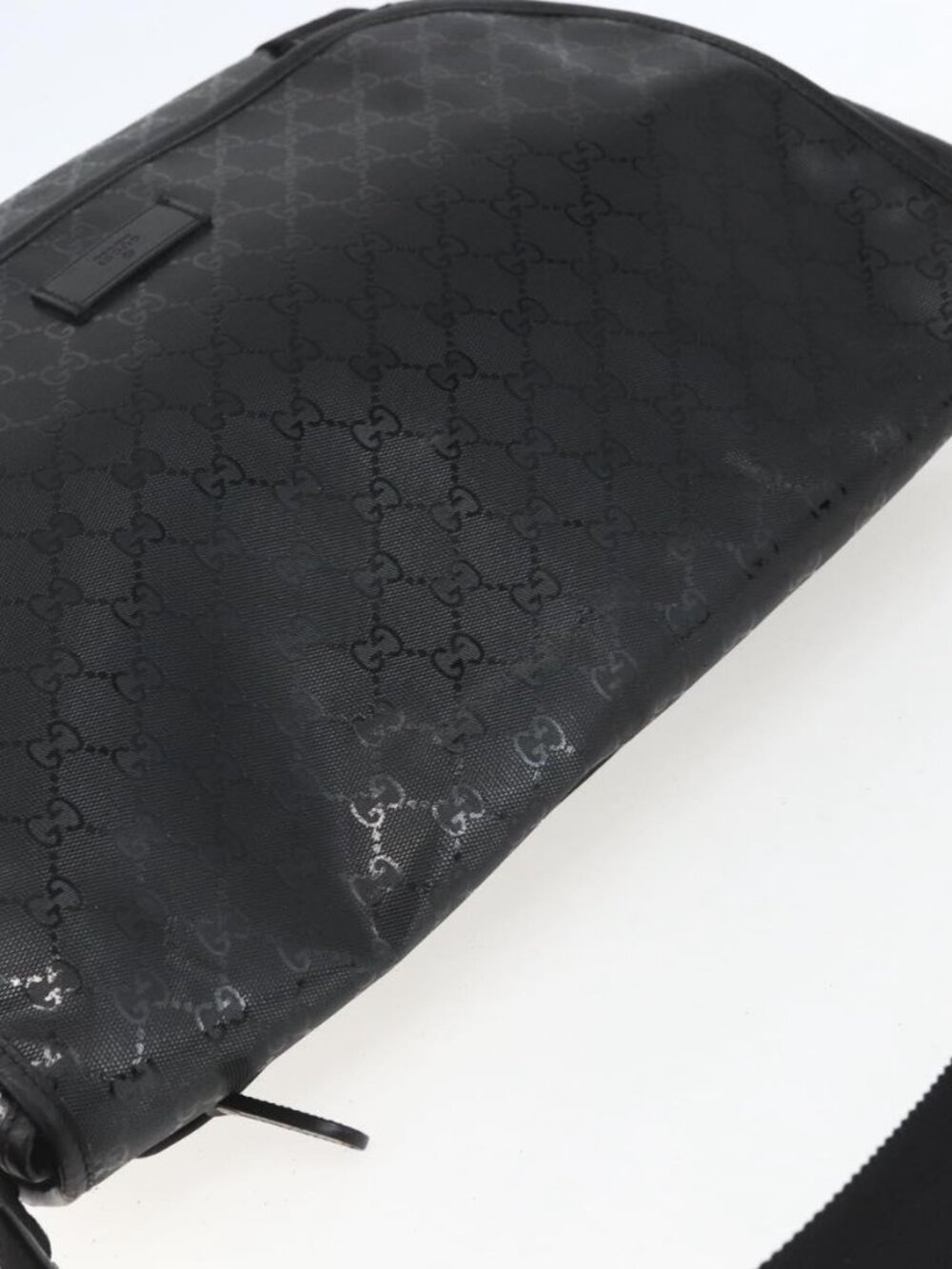 Authentic GUCCI GG implementation Bag Coated Canvas Black Silver 201725 - Picture 13 of 16